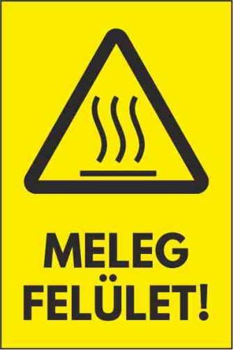 Meleg felület- matt, laminált matrica 